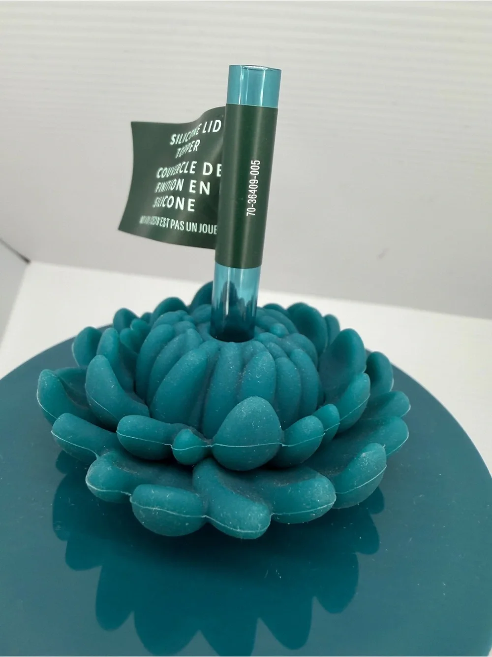 Starbucks Teal Floral Cold Cup Tumbler with Blooming Flower-Topped Straw